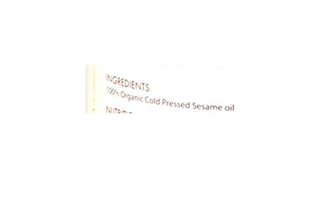 Arya Organic Cold Pressed Sesame Oil   Bottle  500 millilitre